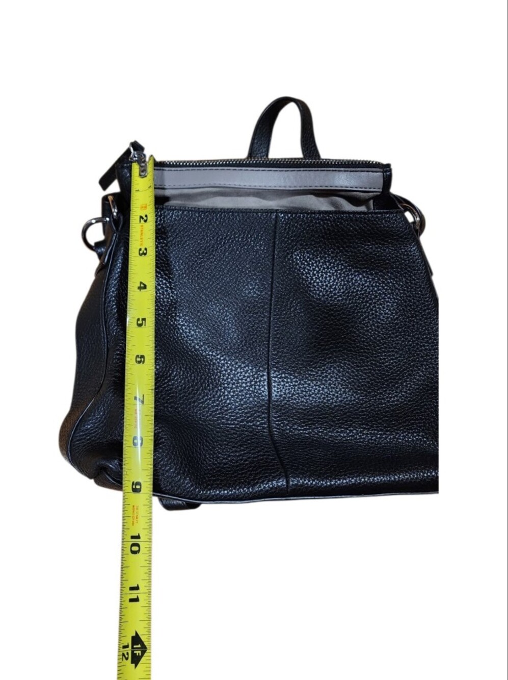 Vince Camuto Black Leather Crossbody Bag, Elegant Designer Handbag - Picture 2 of 11